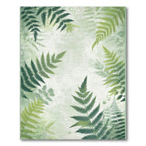 Floral Vintage Lush Green Fern Leaf Area Rug