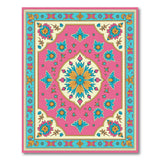 Multi-color and Patterns Vibrant Pink Teal Floral Persian Area Rug