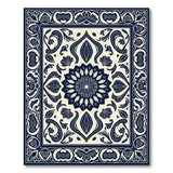 Navy Medallion Navy Blue Persian Medallion Area Rug