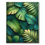 Leaves Lush Monstera Leaves Green Area Rug