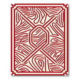 Red Red Heritage Tribal Maze Area Rug