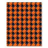 Orange Bold Orange Black Houndstooth Area Rug