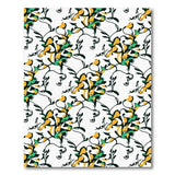 Vibrant Yellow-Green Abstract Floral Rug