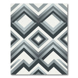 Modern Geometric Grey Diamond Area Rug