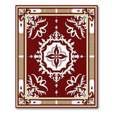 Elegant Maroon Persian Area Rug with Ornate Floral Medallion