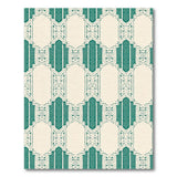 Teal Geometric Arch Frame Area Rug