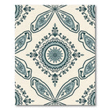 Teal Floral Medallion Persian Rug