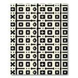 Bold Black Geometric Cross Star Area Rug