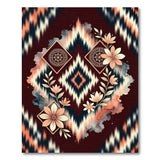 Heritage Tribal Diamond Floral Area Rug