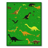 Dinosaur Pixel Meadow Kids Area Rug