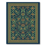 Navy Blue Persian Border Area Rug