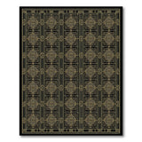 Gold Geometric Art Deco Area Rug