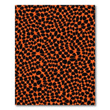 Bold Orange Black Abstract Area Rug