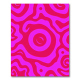 Swirl Vibrant Pink Swirl Abstract Area Rug