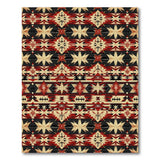 Red Starburst Southwestern Area Rug