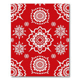 Red Vibrant Red Mandala Floral Area Rug