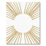 Radiant Gold Sunburst Geometric Rug