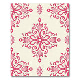 Pink Elegant Pink Floral Damask Area Rug
