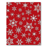 Festive Red Festive Red Snowflake Area Rug