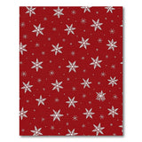 Red Festive Red Snowflake Area Rug