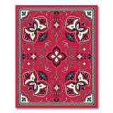 Red Intricate Red Persian Floral Area Rug