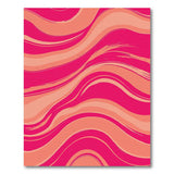 Vibrant Abstract Area Vibrant Pink Wavy Abstract Area Rug