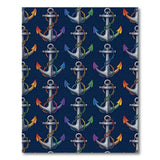 Vibrant Anchor Navy Multi-Color Area Rug