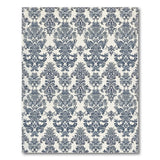 Elegant Navy Damask Area Rug