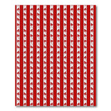 Vibrant Red Striped Butterfly Area Rug