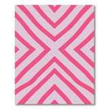 Bold Pink Chevron Geometric Area Rug
