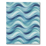 Blue Wave Coastal Beach Area Rug