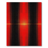Bold Red Black Halftone Stripe Area Rug