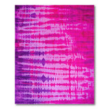 Vibrant Purple Pink Wave Tie-Dye Area Rug