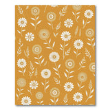 Orange White Daisy Floral Area Rug