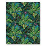 ODIKA Tropical Botanical Leaf Washable Rug - Non-Slip Low Pile Area Rug