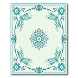 Blue and Teal Teal Floral Mandala Vintage Area Rug