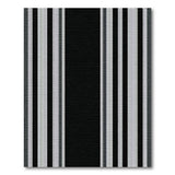 Bold Black White Vertical Stripe Rug