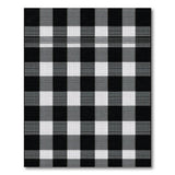 Plaid Black and White Distressed Black White Plaid Area Rug