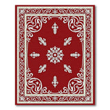 Red Ornate Persian Medallion Red Area Rug