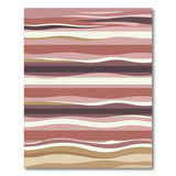 Wavy Layered Pink Red Abstract Area Rug