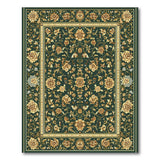 Emerald Green Gold Floral Persian Area Rug
