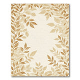 Vintage Beige Leaf Border Area Rug