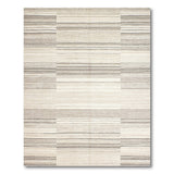 Geometric Modern Grey Striped Geometric Area Rug