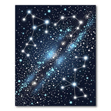 Galaxy Constellations Night Sky Area Rug