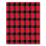 Red Bold Red Black Plaid Rustic Area Rug
