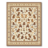 Adorable Woodland Bear Forest Rug