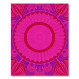Pink Geometric Modern Vibrant Pink Mandala Geometric Area Rug