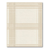 Rustic Farmhouse Neutral Beige Plaid Area Rug
