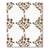Vintage Brown Floral Medallion Area Rug