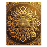 Opulent Gold Mandala Area Rug
